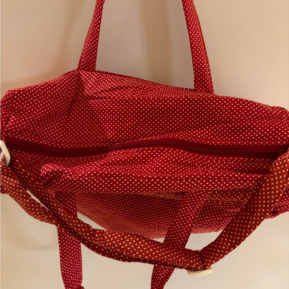 Red Polka Dot Women's Bag with Bunny Design.Has a plastic lining to protect.NWOT - Picture 5 of 5